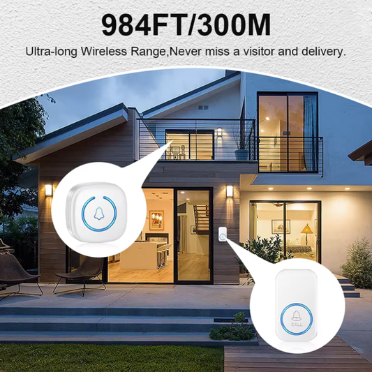 Wireless Smart Doorbell with 300M Range and 60 Melodies