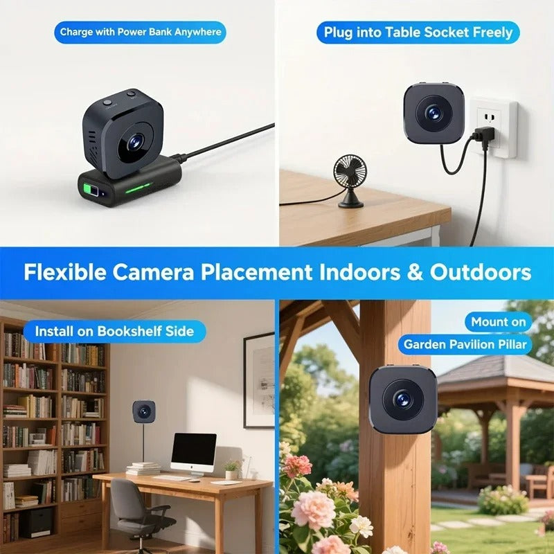 Wireless Mini Security Camera with 1080P HD and Night Vision