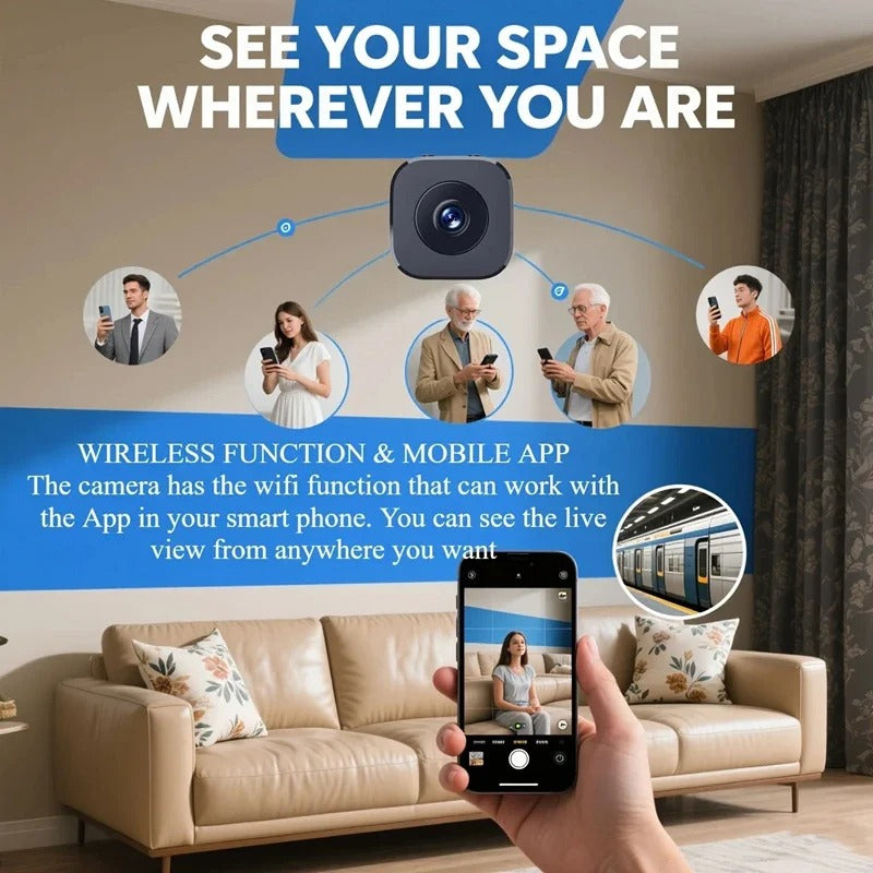 Wireless Mini Security Camera with 1080P HD and Night Vision