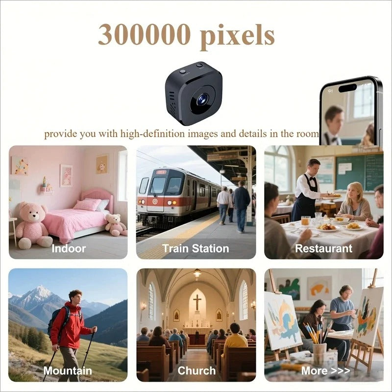 Wireless Mini Security Camera with 1080P HD and Night Vision